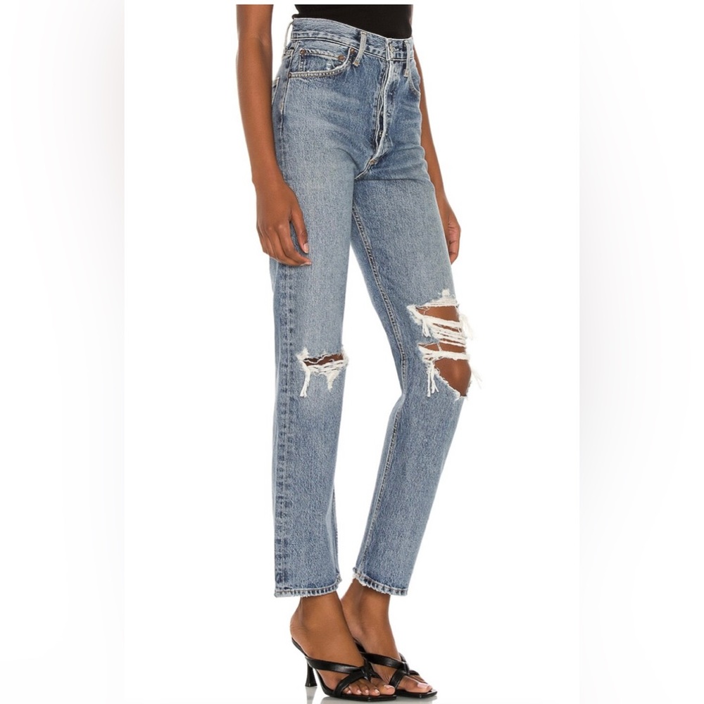 Agolde straight leg jean. Medium wash. Size 29